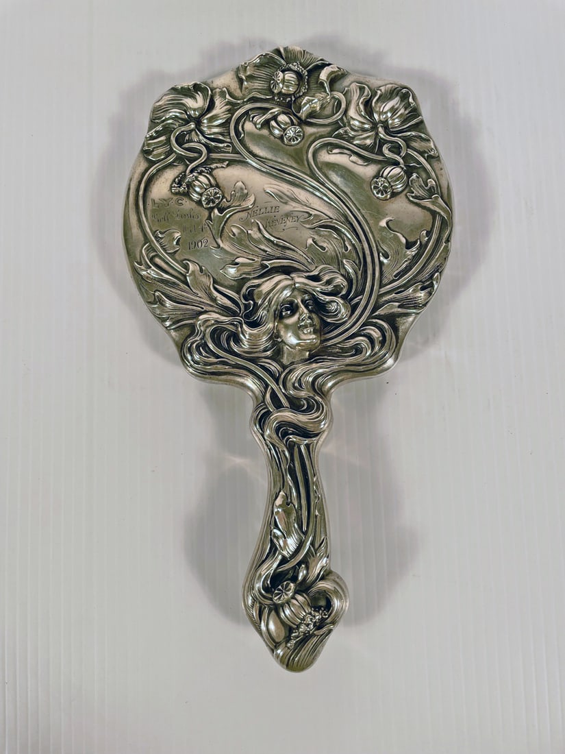 Sterling Silver Dresser Mirror (1 of 2)