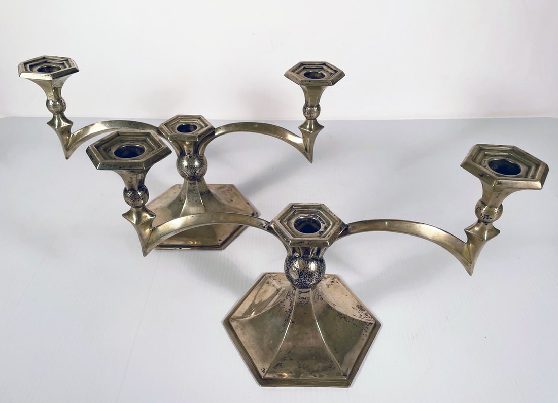 Austria-Hungary 800 Silver Candlesticks (1 of 1)