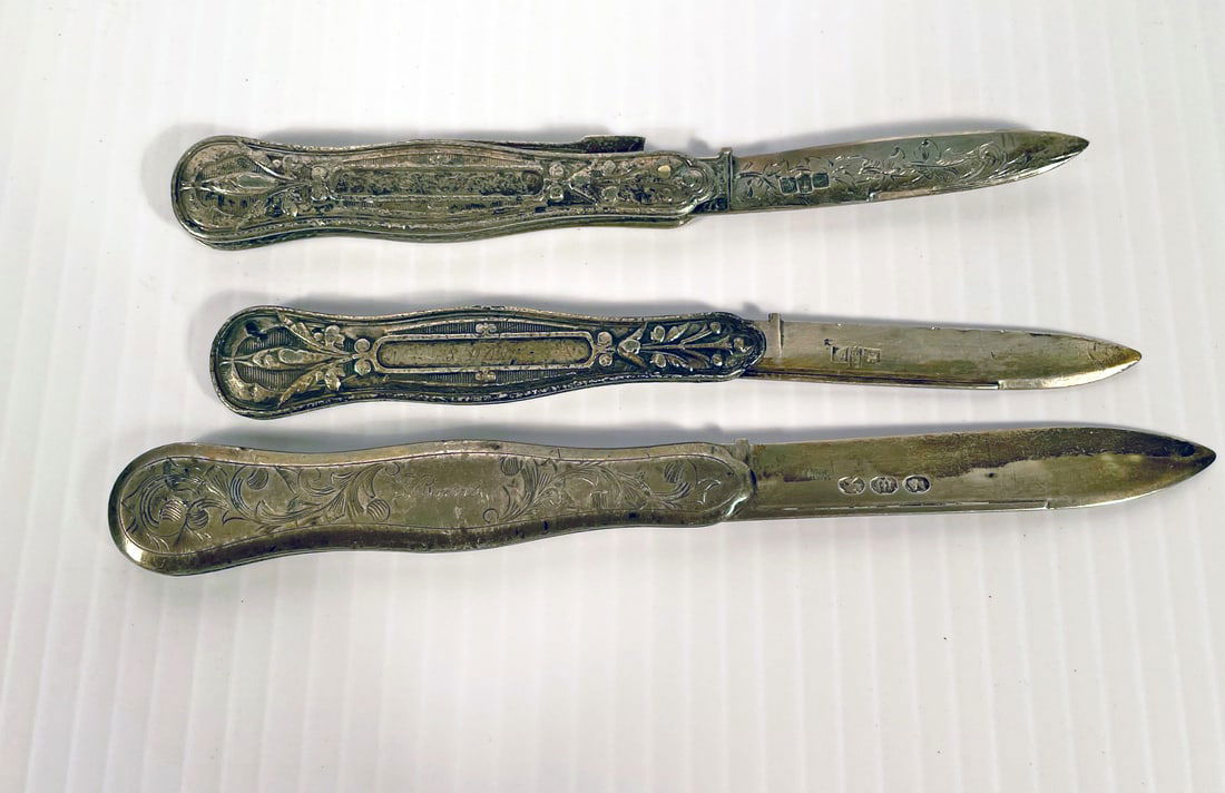 English Sterling Silver Pocket Knives (1 of 2)