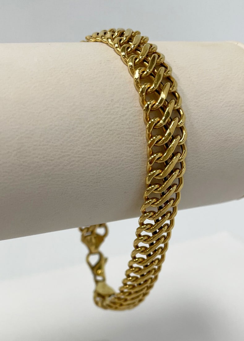 18k Yellow Gold Serpentine Link Bracelet