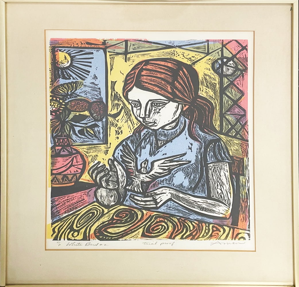 Irving Amen Woodcut on Paper (1 of 1)