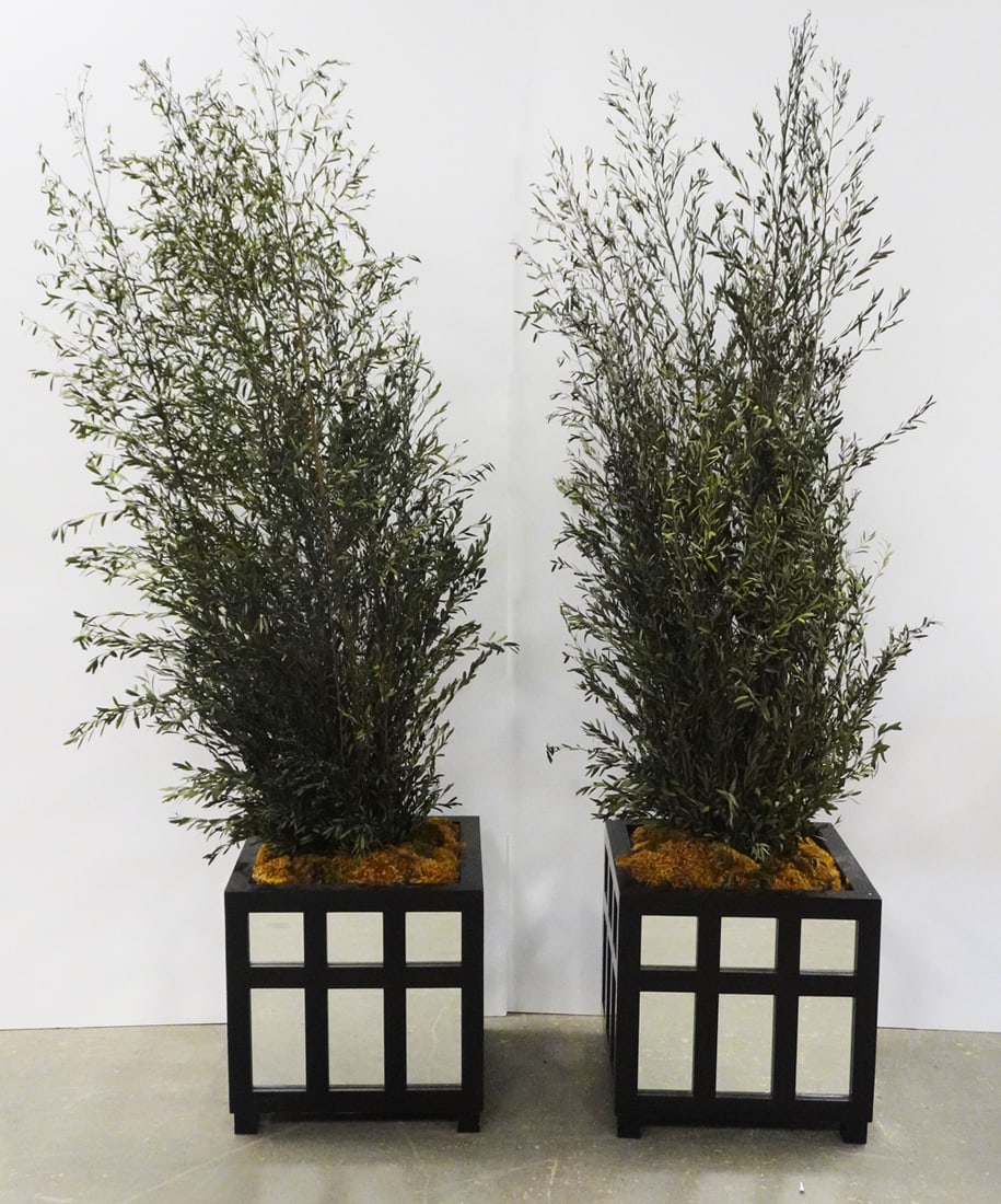 Pair of Decorative Faux Topiary Trees (1 of 2)