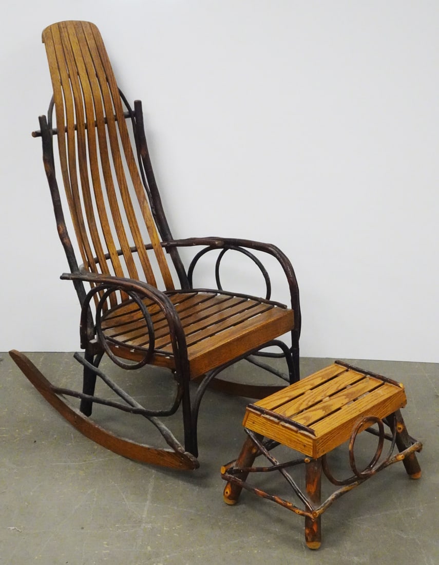 Twig Rocker with Foot Stool (1 of 3)