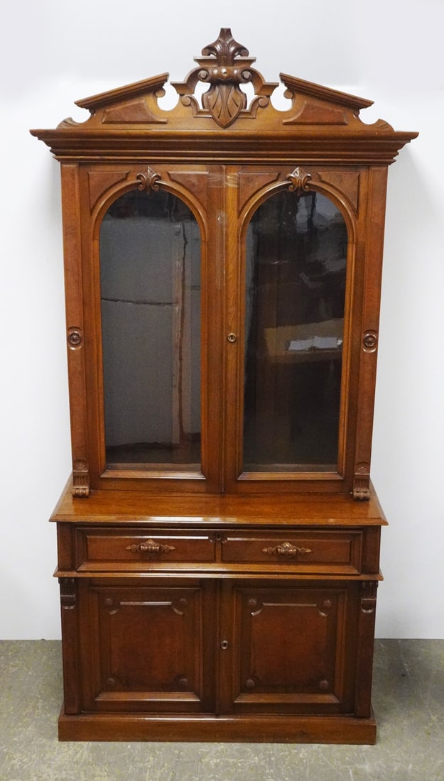 Renaissance Revival Walnut Secretary Desk (1 of 2)