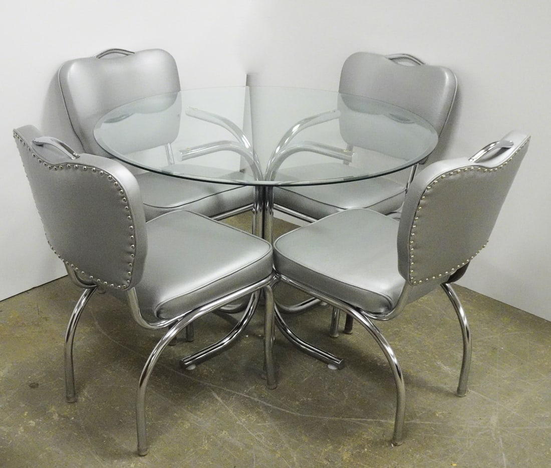 Retro Style Chrome Dinette Set (1 of 2)