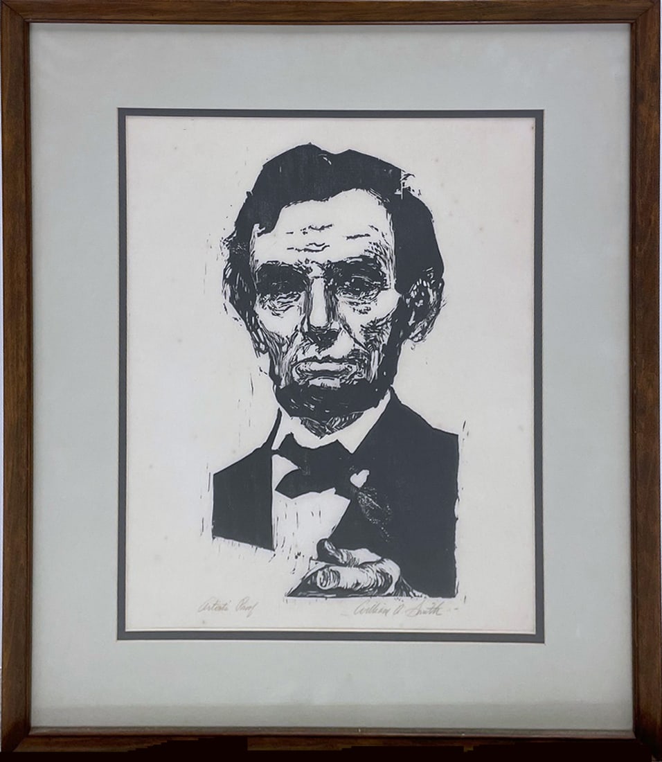 William Arthur Smith Linoleum Cut on Paper (1 of 2)