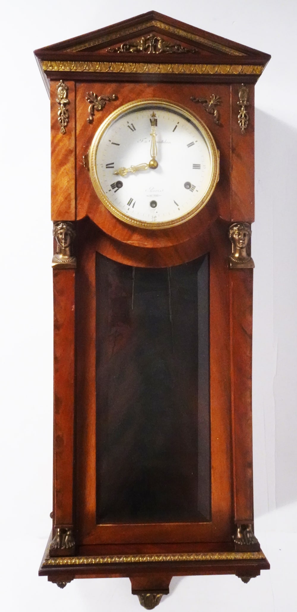 French Burl Walnut and Ormolu Wall Clock (1 of 2)