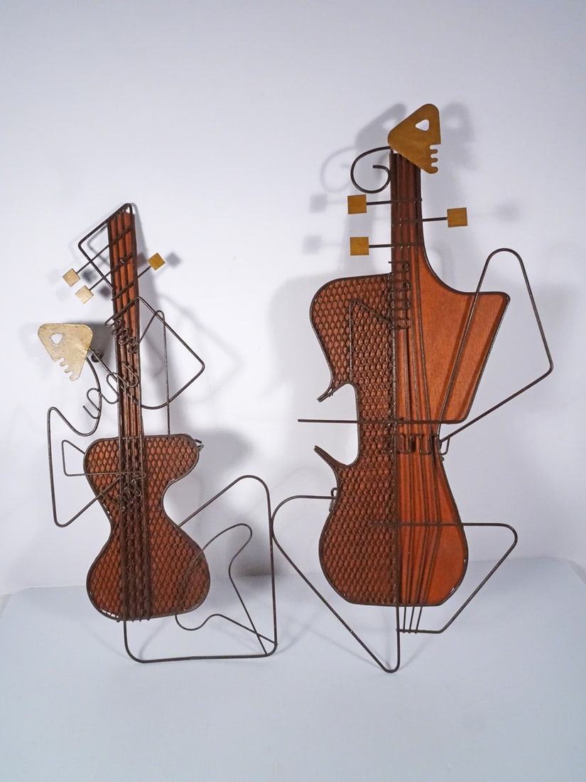 Pair of Mid Century Figural Wall Hangings (1 of 2)