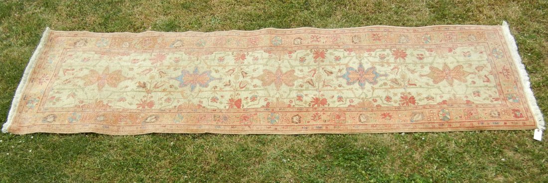 Turkish hand tied runner rug, 2'8" x 9'3 1/2": Turkish hand tied runner rug, 2'8" x 9'3 1/2"