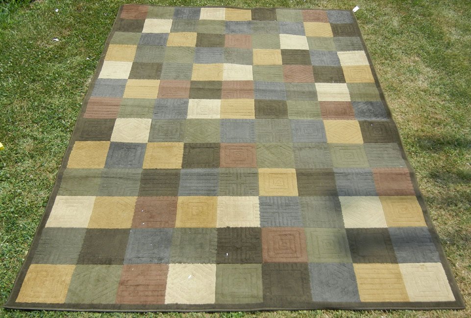 Brooks "Henley Mink" carpet, geometric, 11' x 7'10: Brooks "Henley Mink" carpet, geometric, 11' x 7'10"