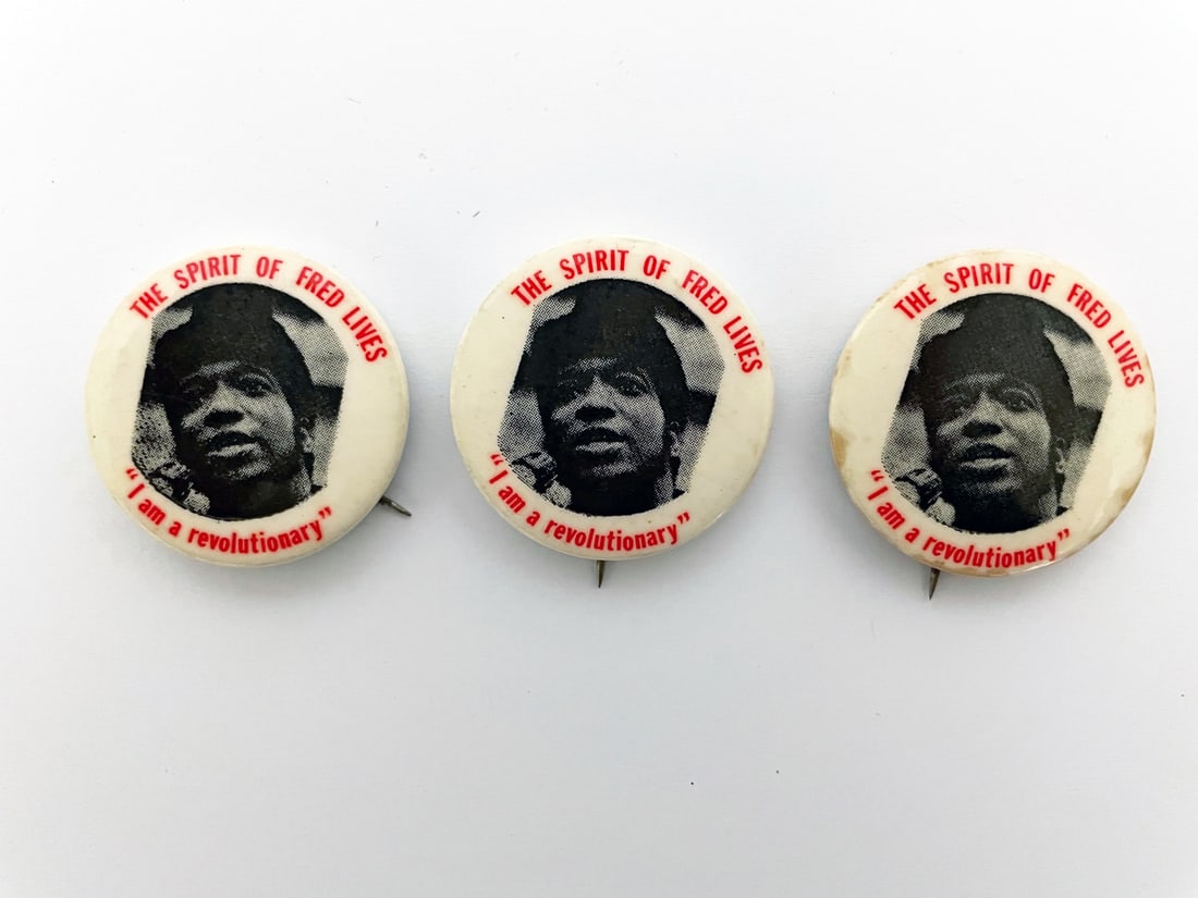 Fred Hampton Black Panther Party Pin Back Buttons (1 of 2)