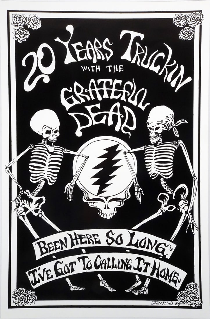 1985 Griffin Grateful Dead Twenty Years So Far Poster 1985 Griffin Grateful Dead Twenty Years So Far Poster