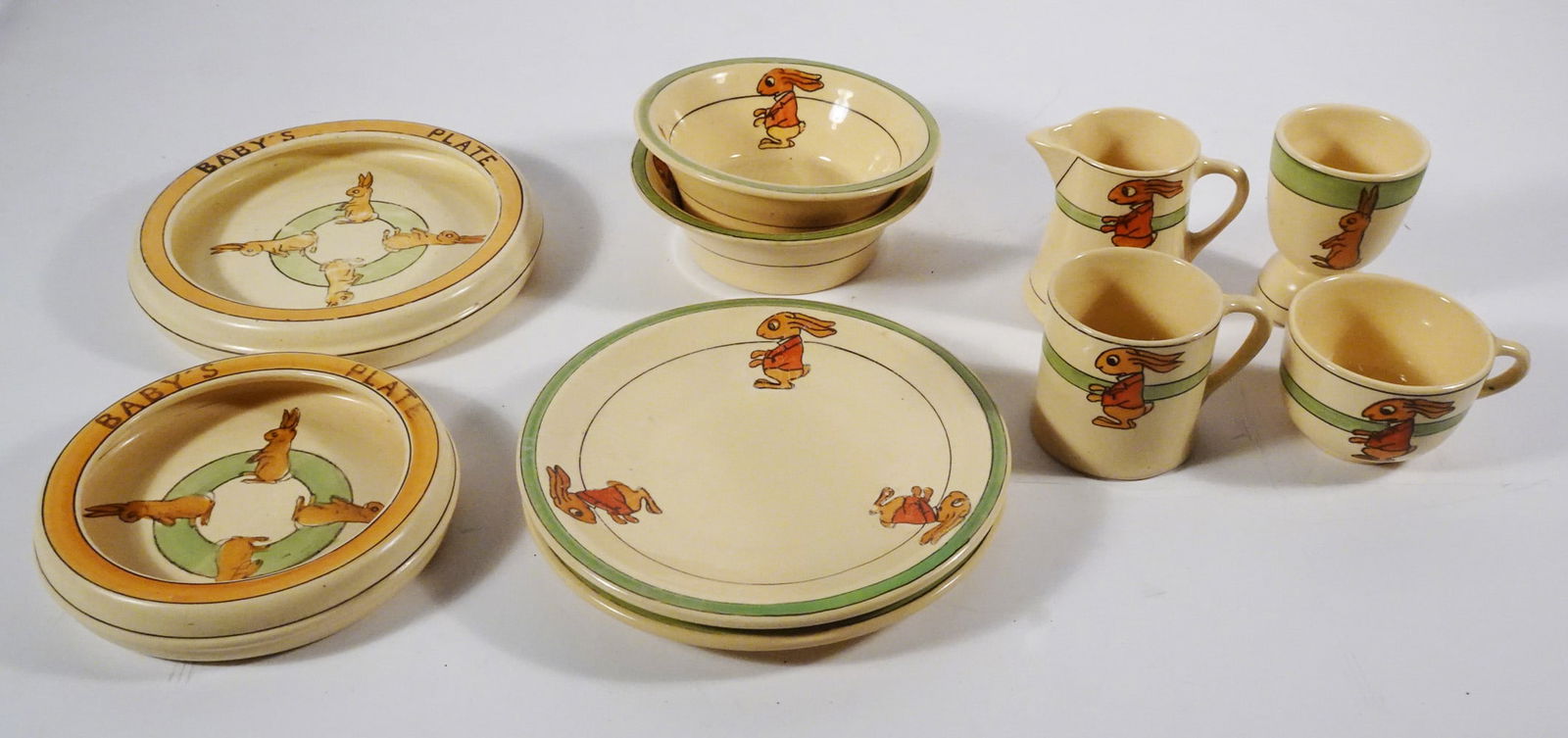 Roseville Pottery Rabbit Juvenile Grouping (1 of 2)