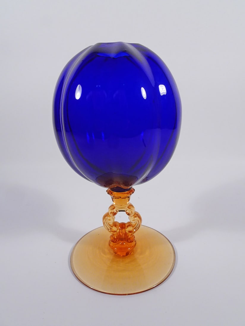 Rare Cambridge Glass Co. Two-Tone Ivy Ball Vase (1 of 2)