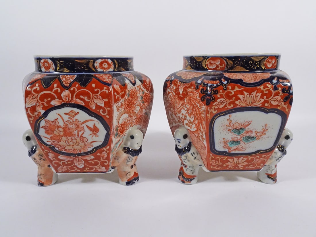 Pair of Japanese Imari Porcelain Vases (1 of 2)