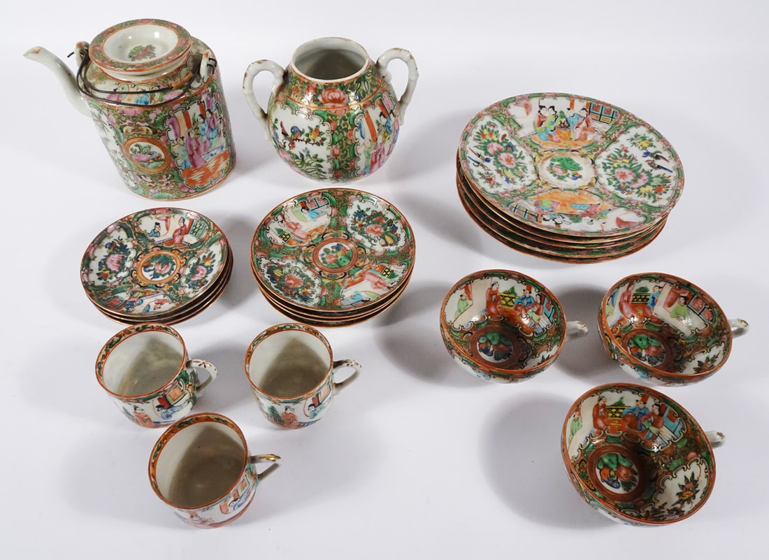 Chinese Export Rose Medallion Porcelain Grouping (1 of 5)