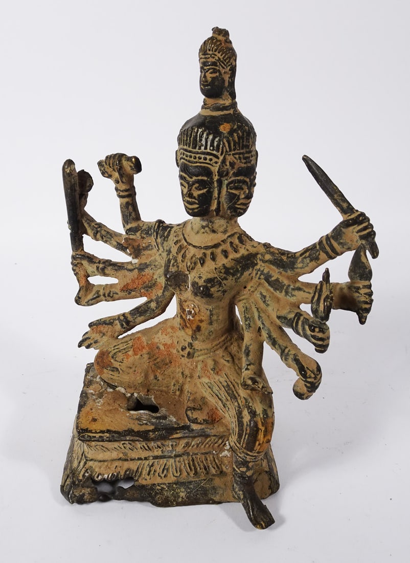 Hindu Bronze Goddess Figure (1 of 2)