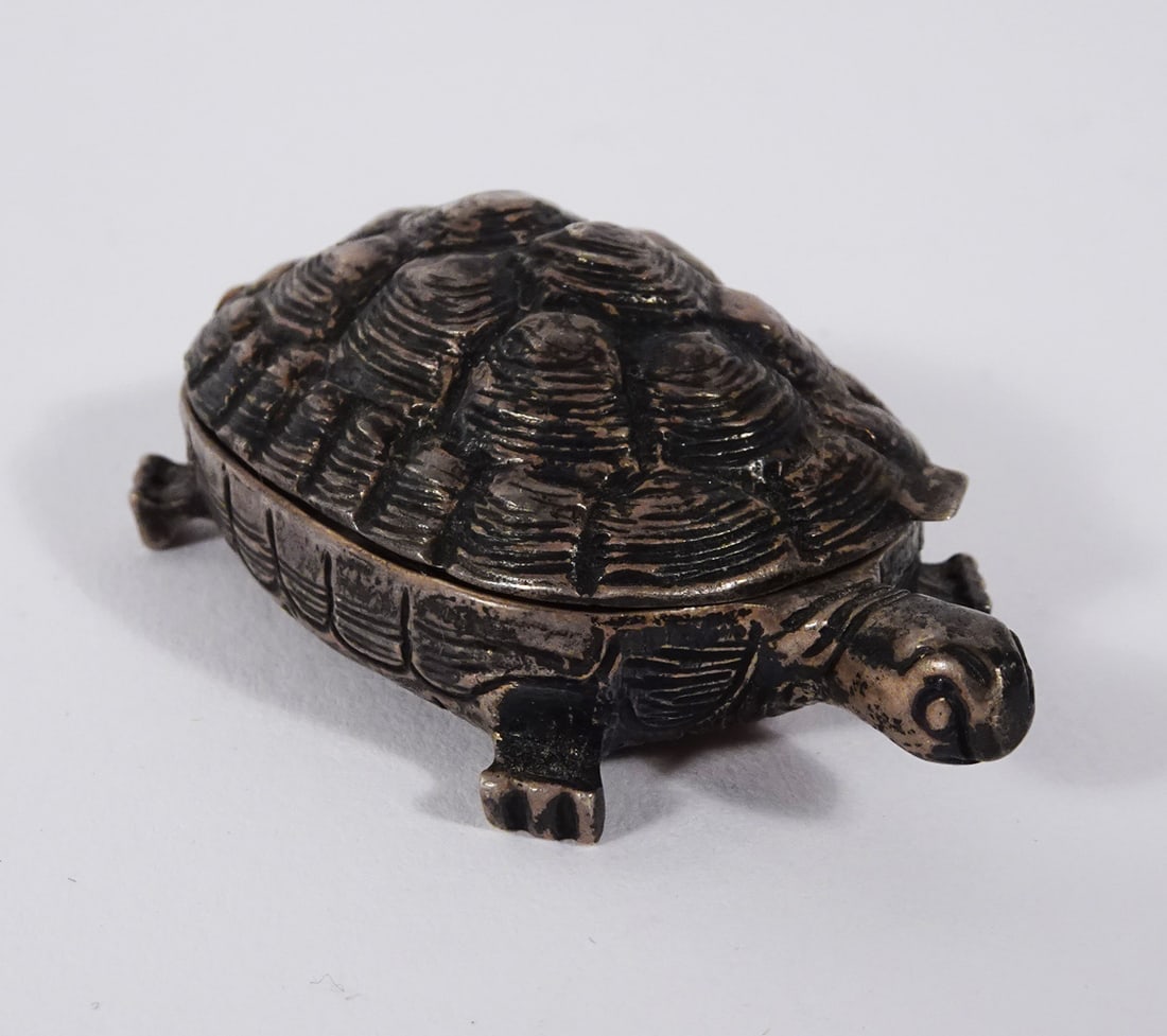 German Sterling Silver Turtle Trinket Box (1 of 2)