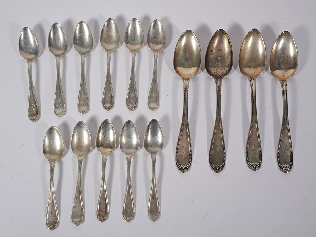 Benjamin F. Crane Coin Silver Flatware Grouping (1 of 2)
