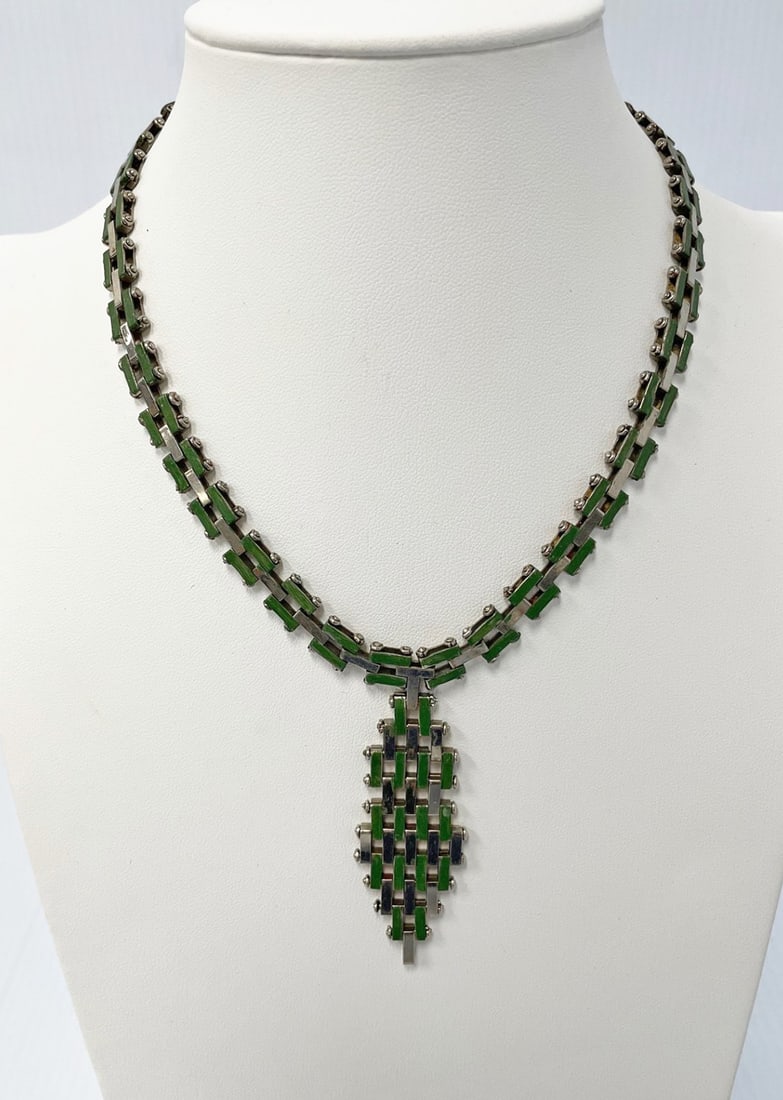 Vintage 1930s Jakob Bengel Brickwork Necklace (1 of 1)