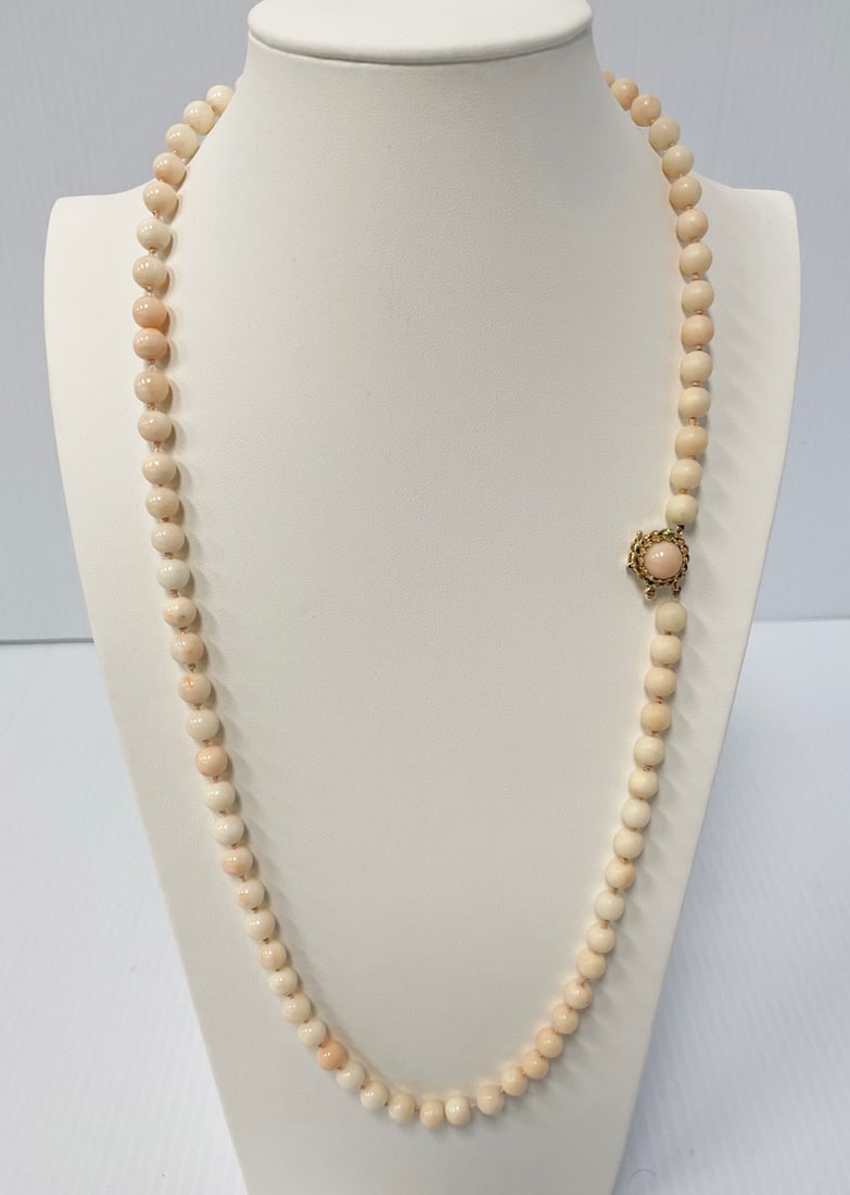 Coral and 14K Gold Necklace (1 of 2)