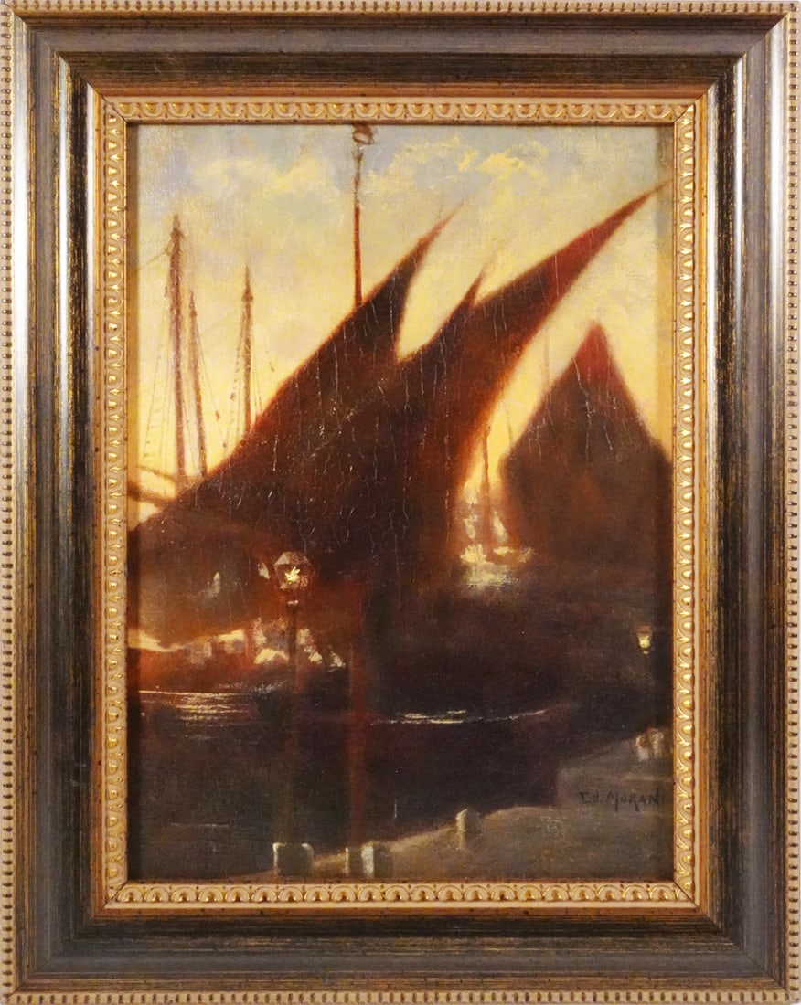 Edward Moran Oil on Board (1 of 2)