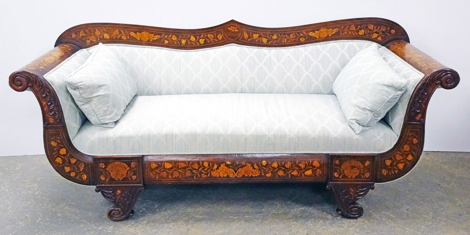 French Empire Inlaid Mahogany Sofa (1 of 2)