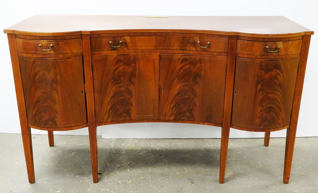 Federal Mahogany Reverse Serpentine Sideboard (1 of 2)
