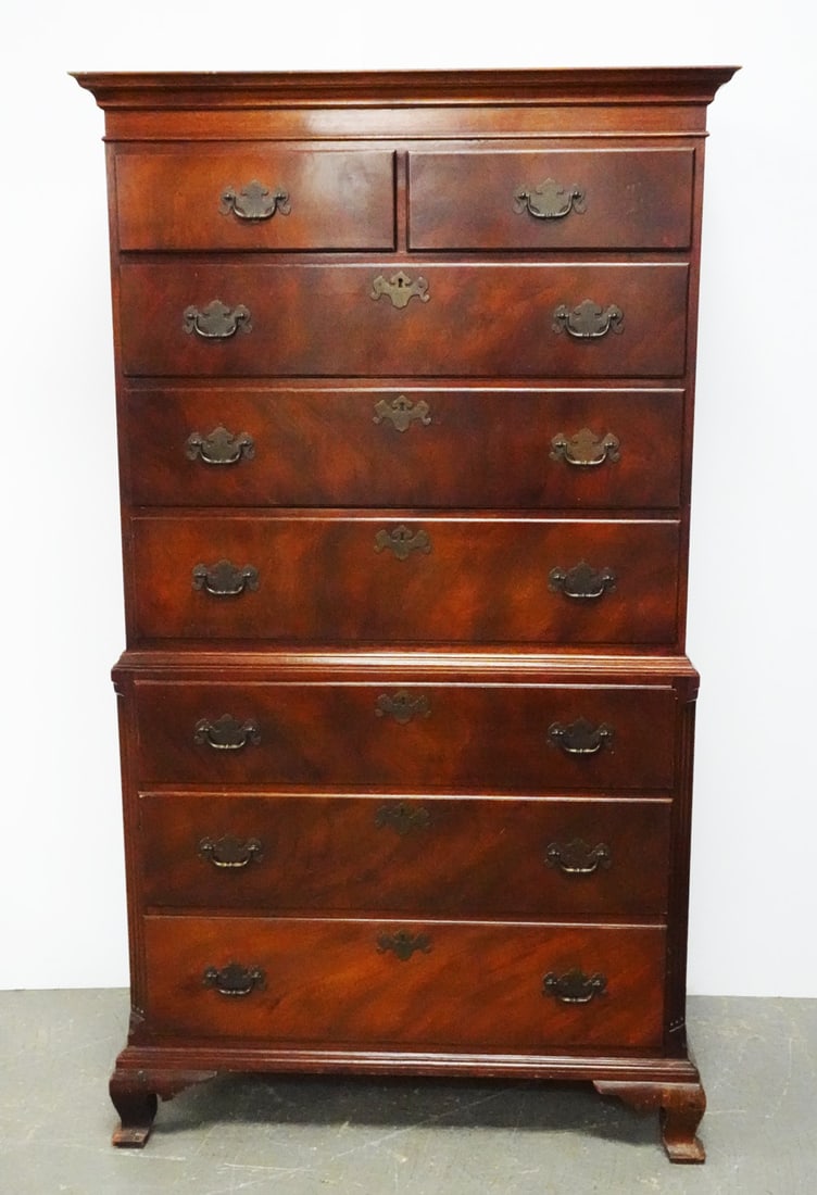W. and J. Sloane Mahogany Chest on Chest (1 of 3)