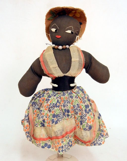 Cuban cloth doll in original dress, ca. 1956, 13": Cuban cloth doll in original dress, ca. 1956, 13"