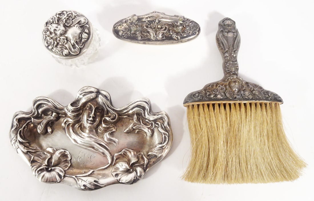 William B. Kerr Sterling Silver Dresser Set (1 of 3)