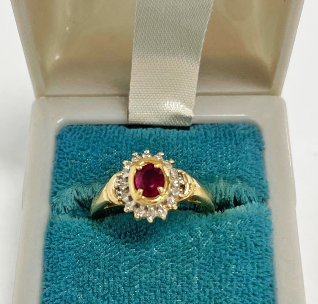 14K Ruby and Diamond Ring (1 of 2)