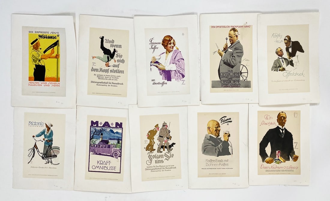 Ludwig Hohlwein Bookplate Illustrations Grouping (1 of 1)