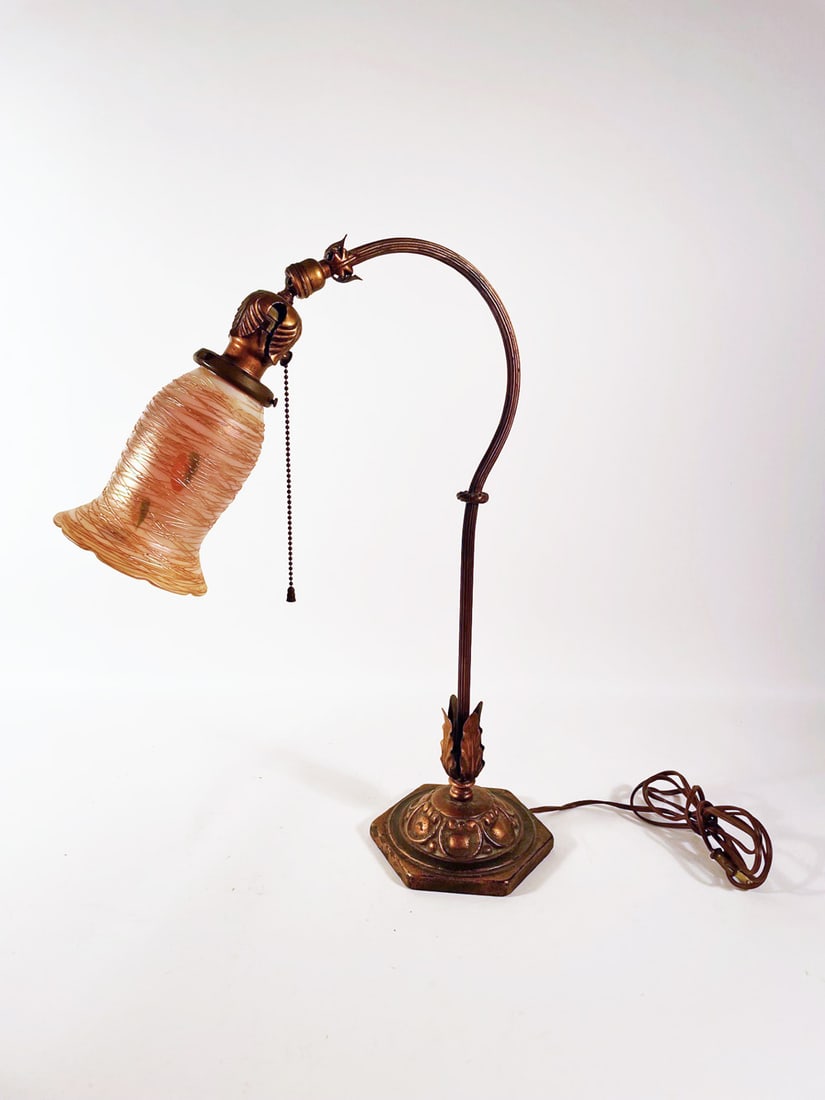 Arts and Crafts Quezal Shade Table Lamp (1 of 3)