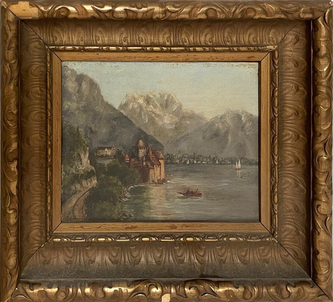 19th c. Continental School Oil on Canvas (1 of 2)