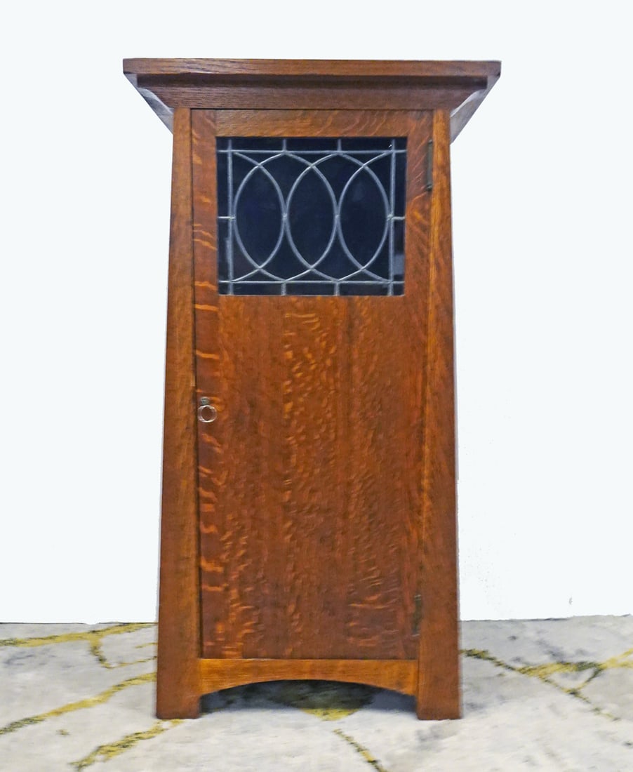 Arts and Crafts Oak Humidor Cabinet (1 of 2)