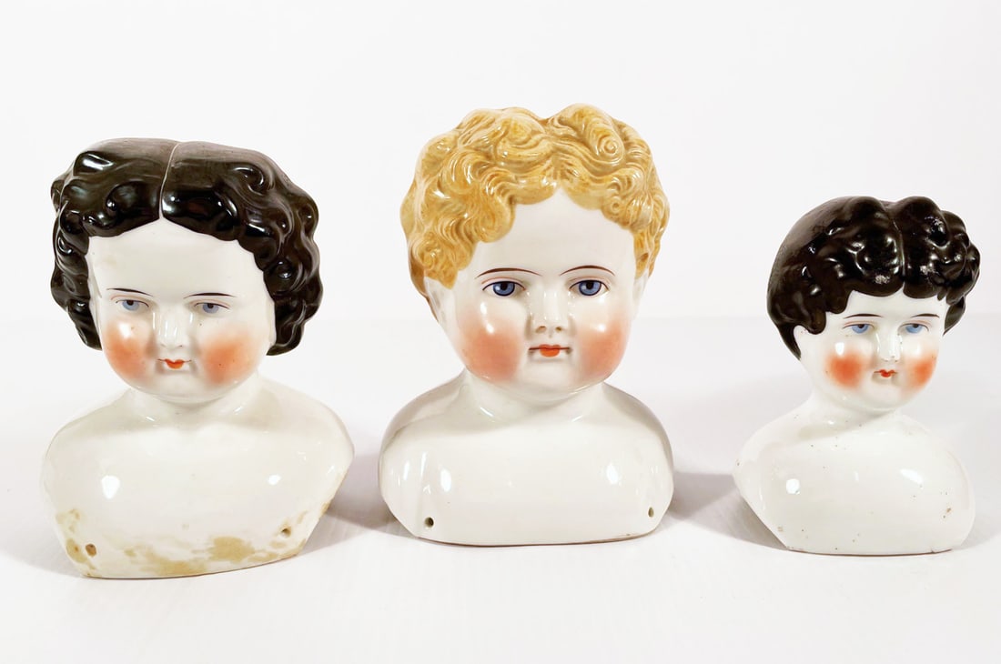 Three China Doll Heads (1 of 2)