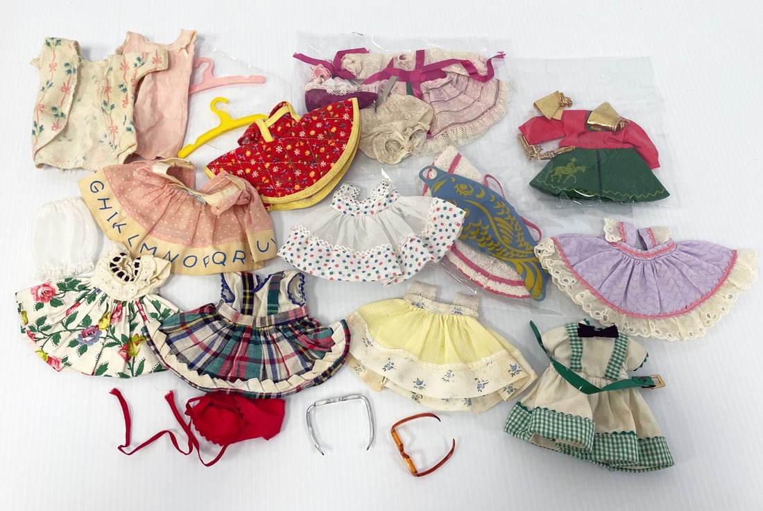 Large group of vintage 1950's and earlier doll clothes (1 of 1)