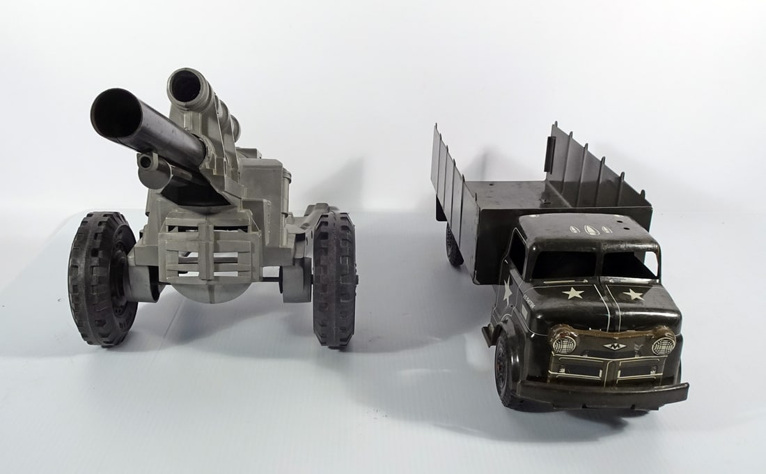 【希少】50s ヴィンテージ MARX\"社 U.S.ARMY トイ トラック Vintage 1950s Marx Toys US Army Carrier Transport Truck 18