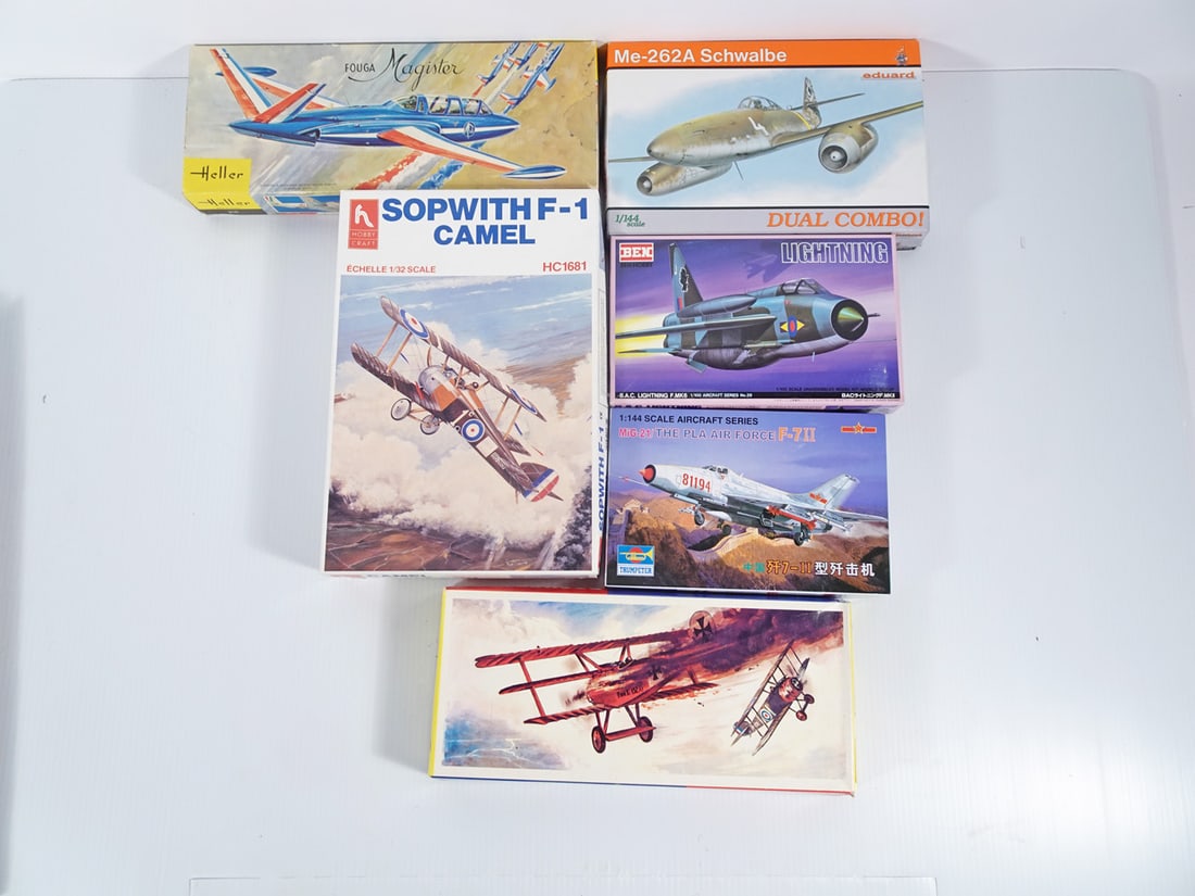 Assorted Scale Aircraft Model Kit Grouping (1 of 2)