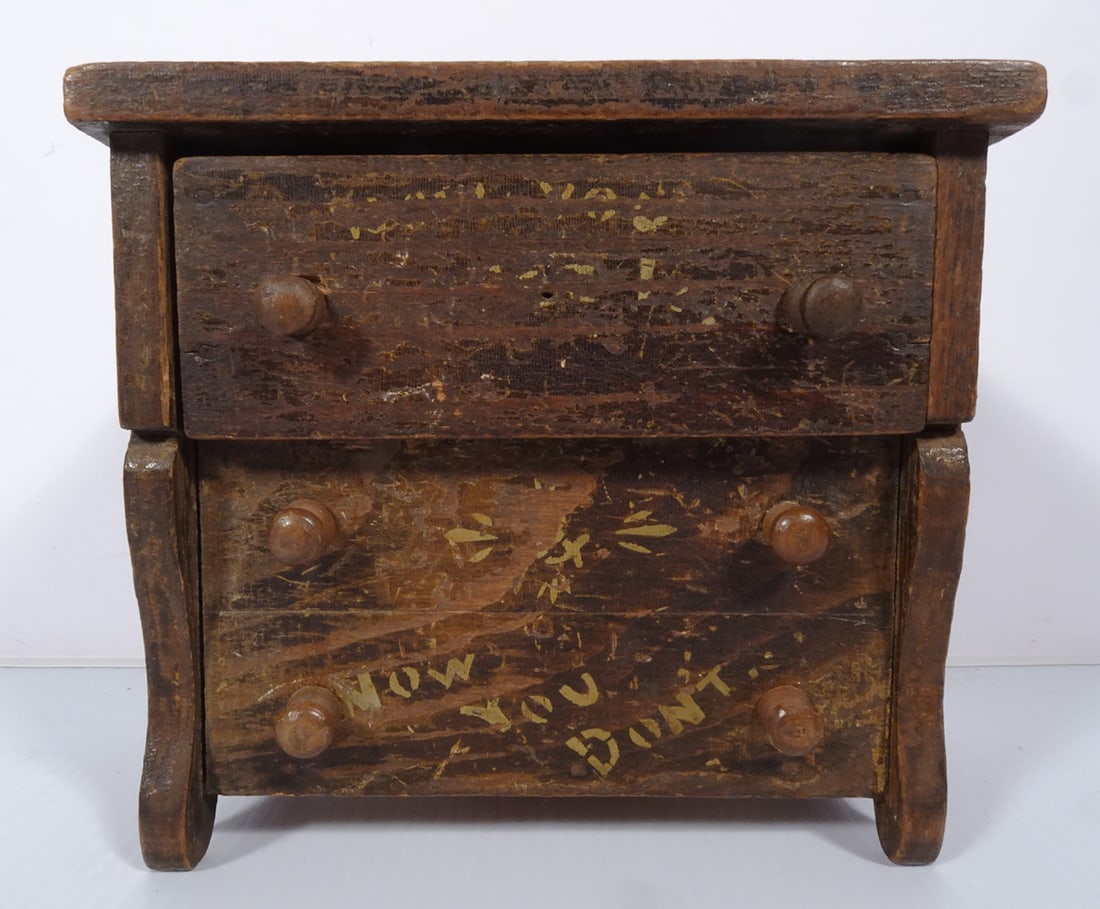 Rare Freedmen's Bureau Wood Mechanical Bank (1 of 2)