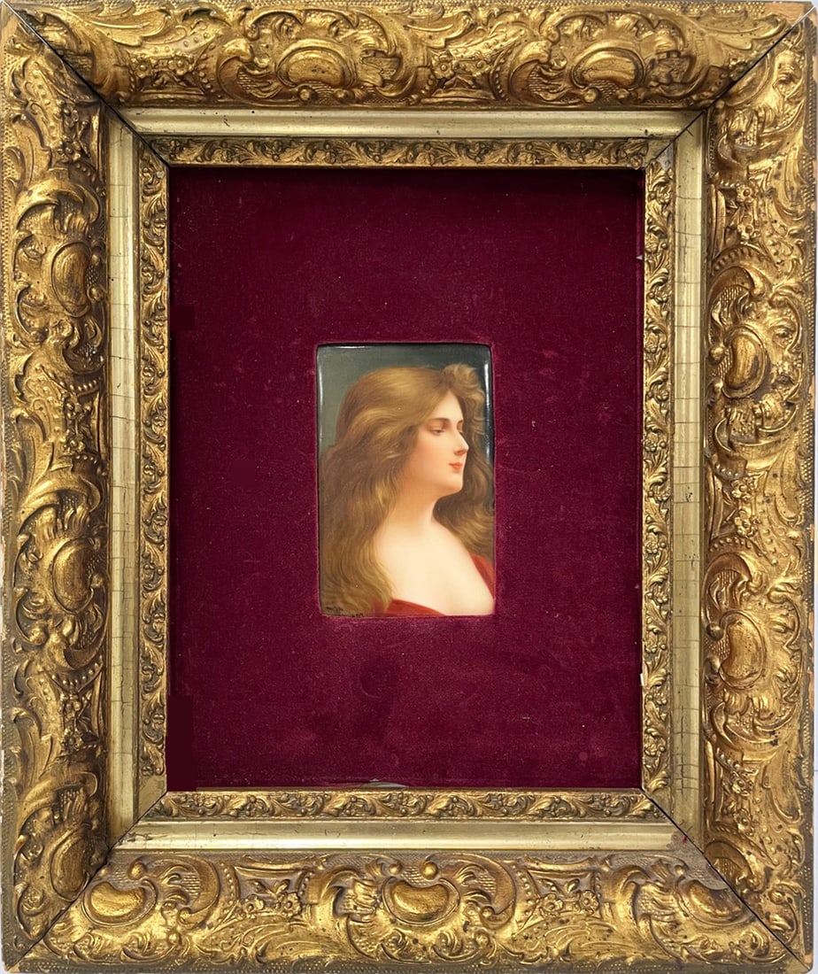 KPM Hand Painted Porcelain Portrait Plaque (1 of 2)