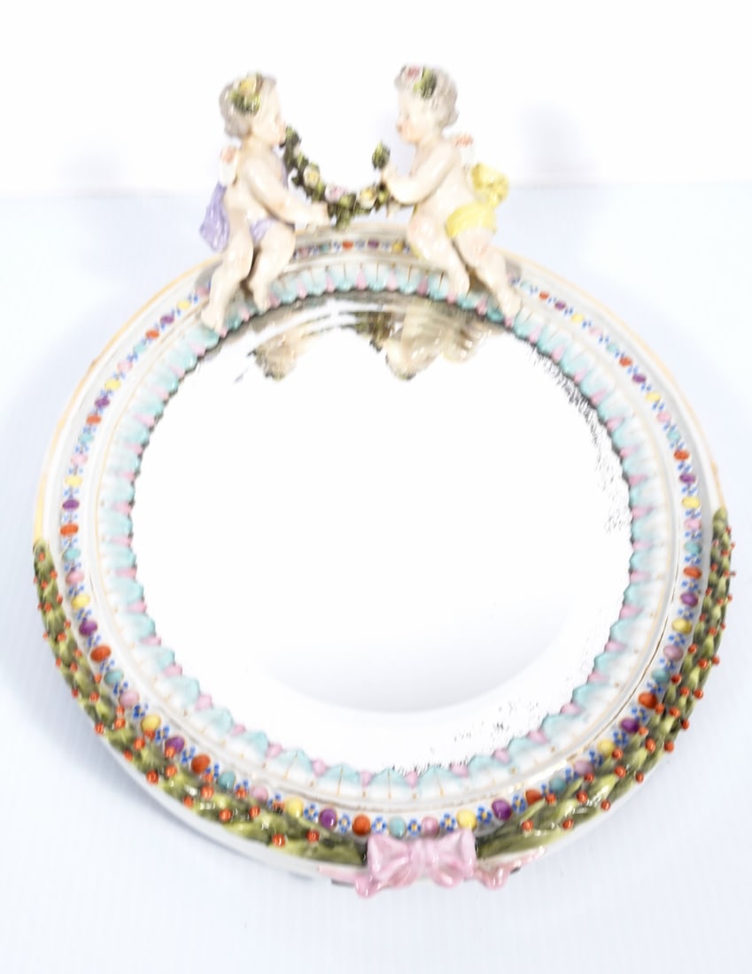 Meissen German Porcelain Mirror (1 of 2)