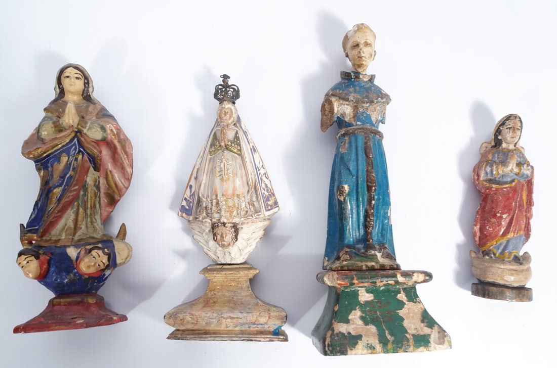 Antique Carved Wood Religious Santos Grouping (1 of 1)