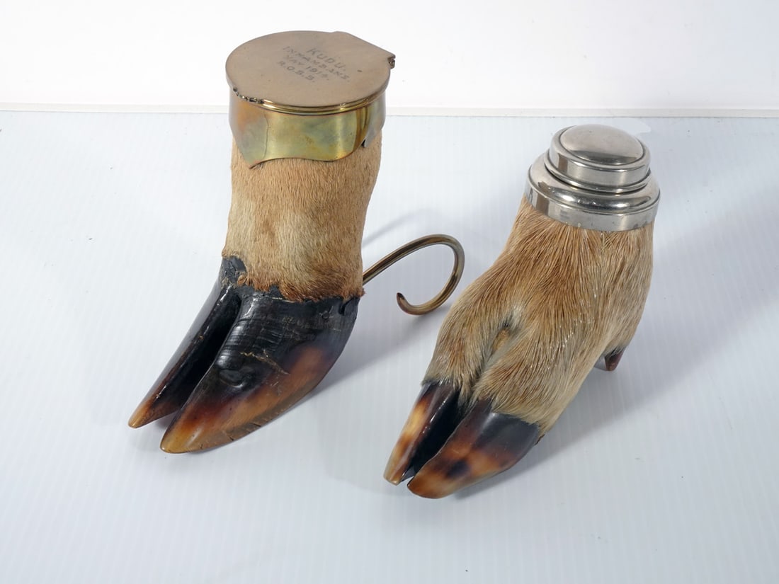 Taxidermy Animal Hoof Inkwell Grouping (1 of 2)