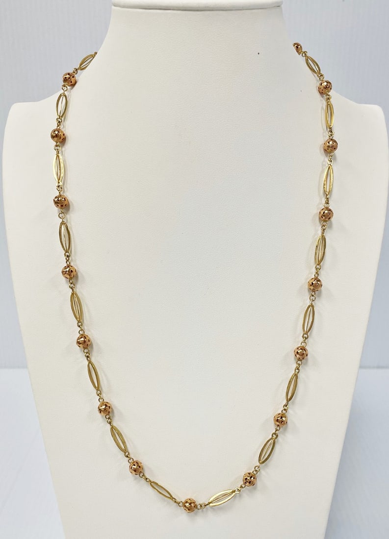 14k Two Color Gold Necklace (1 of 3)