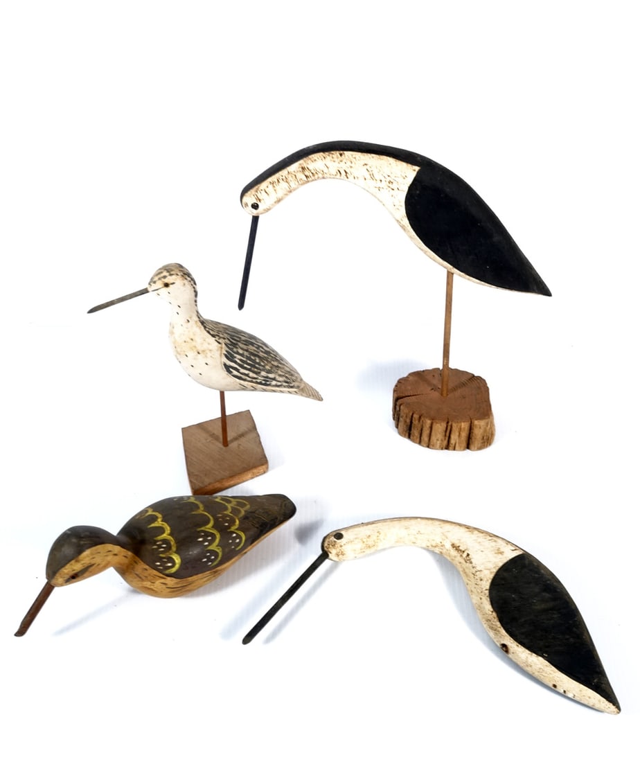 Carved and Painted Wood Shorebirds Grouping (1 of 1)