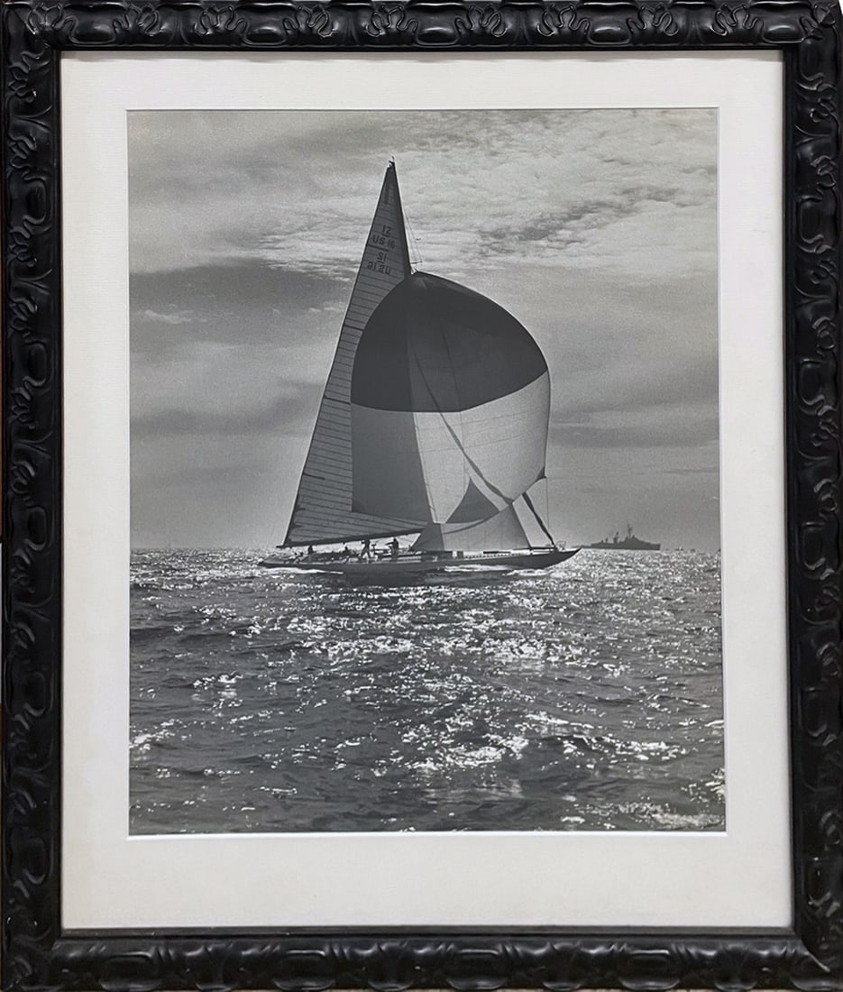 Morris Rosenfeld Silver Gelatin Photograph: Morris Rosenfeld (New York advertising, industrial and maritime photographer, 1885-1968) original silver gelatin photograph, verso shows photo copies of the title Columbia and the artist's copyright s