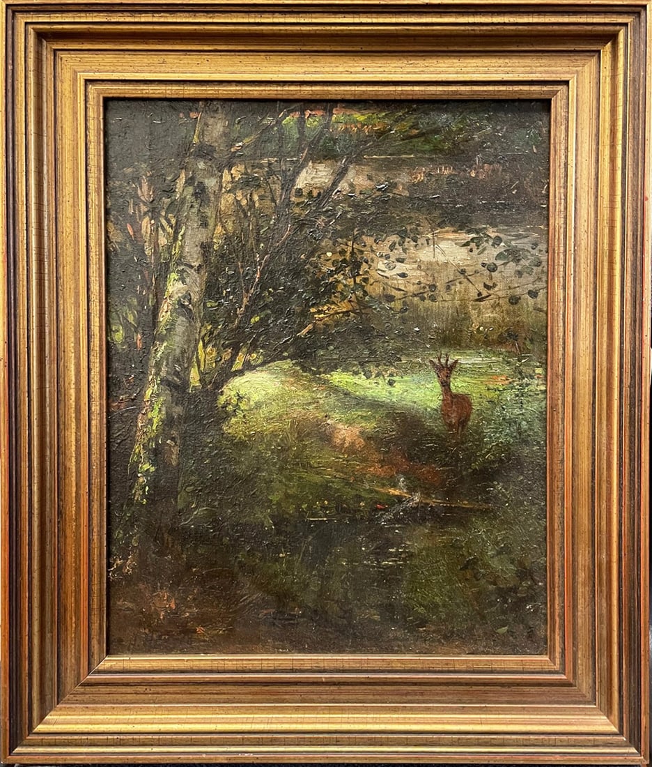 Hermann Ottomar Herzog Oil on Canvas (1 of 2)