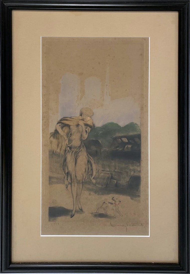 Louis Icart Hand Colored Aquatint Etching (1 of 2)